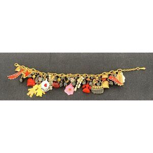 K. Rossi Silvestri Bracelet Best Friends Multi Charm Signed 9" Adjustable